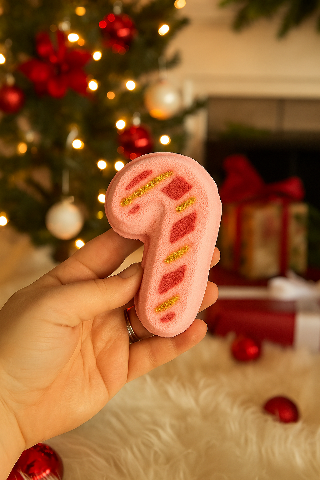 Candy Cane bath bomb